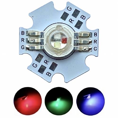Dioda POWER LED 9W 3X3W OPTOTECH RGB 45mil na PCB